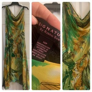 Tropical print gown